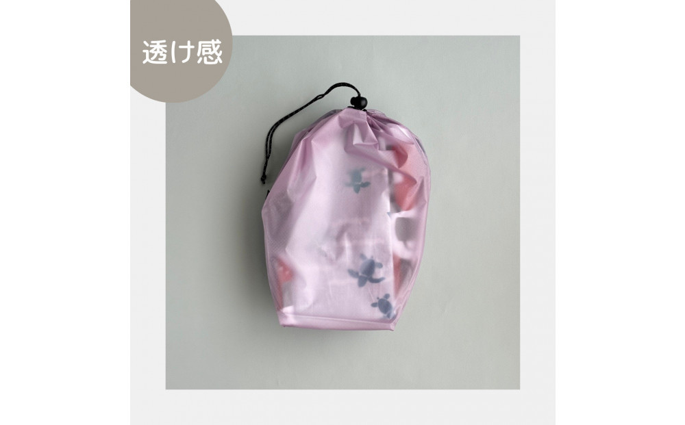 【M・3L・ラベンダー】　大きめナイロン巾着袋　スタッフバッグ　スタッフサック　バッグインバッグ　着替え袋