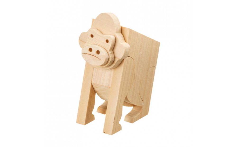 ＭＯＣＣＯ　木の工作キット＜ゴリラ＞木製玩具  木のおもちゃ 対象年齢６歳から