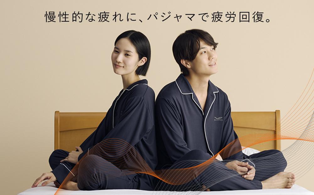 【ネイビーLサイズ】SIXPAD Recovery Wear Sleep Top (pajamas)