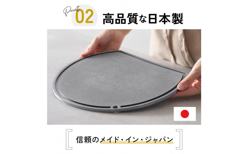 IWANO 丸いまな板30cm ＜コンパクト＞ グレー