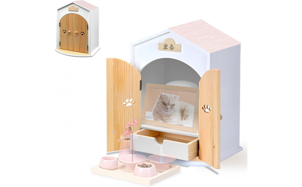 ペット用仏壇 AngelHouse天使のおうち型仏壇　パステルピンク