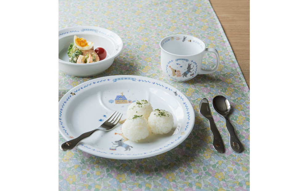 ナルミ クラウンキッズ カトラリー3点セット(シャイニングスター) 14cm SK596-10