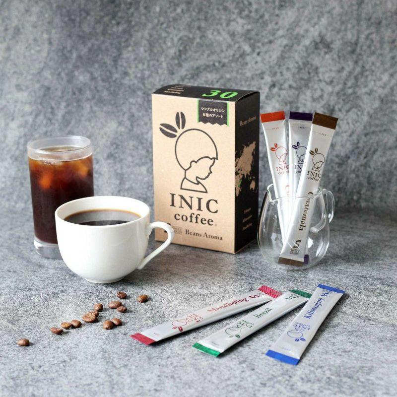 コーヒー スティック INIC coffee 人気の産地別アソート 5本×6種 30本 ギフト 手軽に本格ドリップの味 粉末 珈琲 飲み比べ シングルオリジン イニック