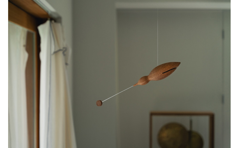 【Bubinga（ブビンガ）：あか茶】【銘木再生】幸運を運ぶ木製オブジェliving_bird 海鳥