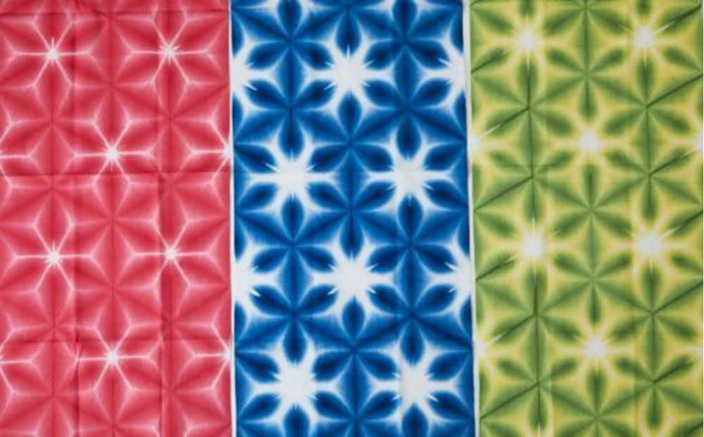 有松・鳴海絞り 手ぬぐい（ピンク）-雪花絞り-【藍染が風にゆれる日本遺産のまち有松寄附金専用】