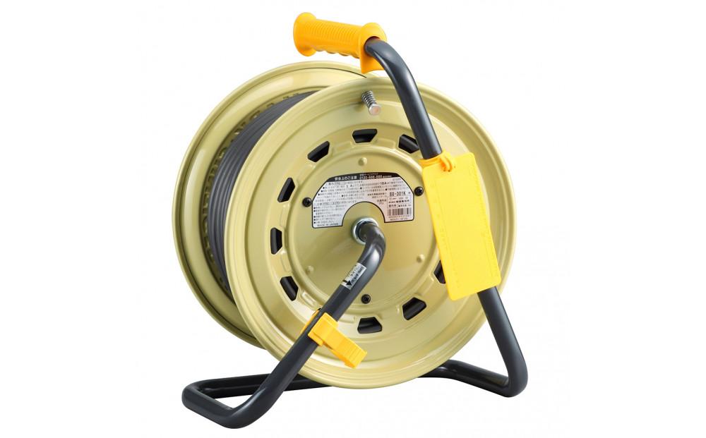 防雨型接地 ELB付 サンタイガーレインボーリール 30m巻 BX-301K