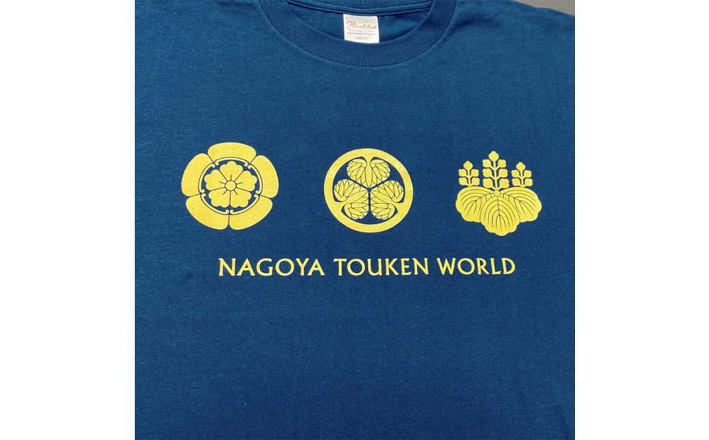 オリジナル【三英傑家紋Tシャツ】Mサイズ（ネイビー）／名古屋刀剣博物館