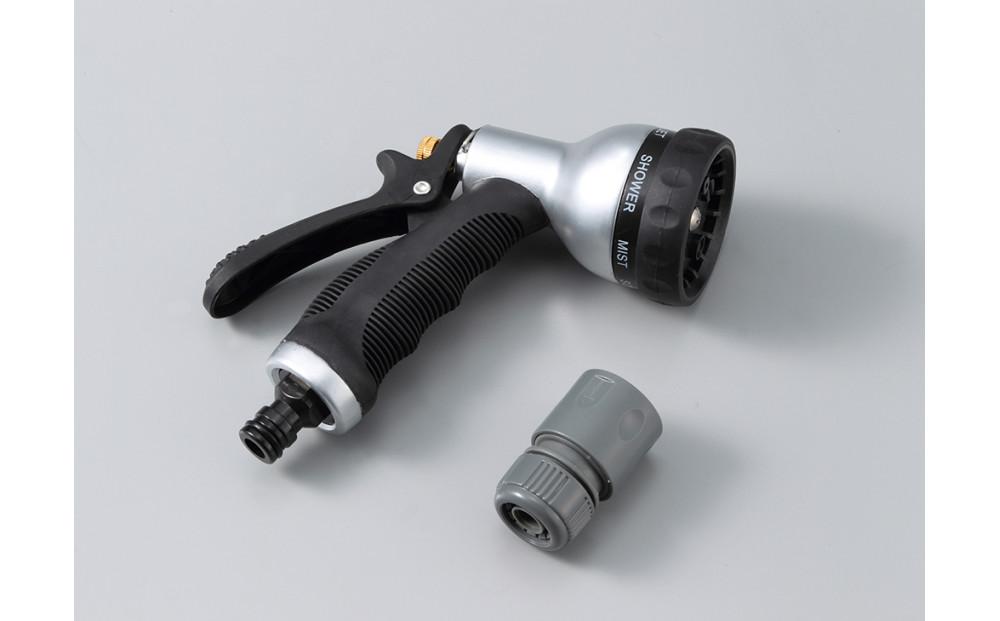 オールステンレス蛇腹ホースリール　20ｍ レバーノズル付 SSA-２０J