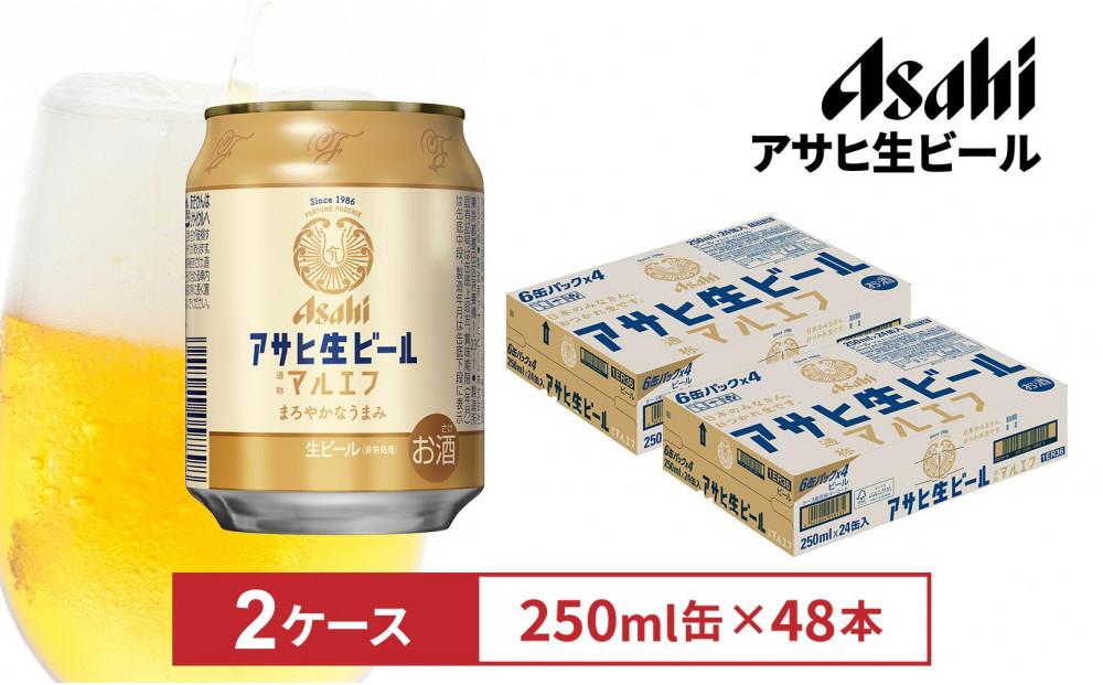 アサヒ生ビールマルエフ250ml缶 24本入　2ケース