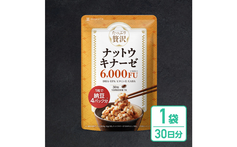 ナットウキナーゼ サプリメント たっぷり贅沢ナットウキナーゼ 1袋
