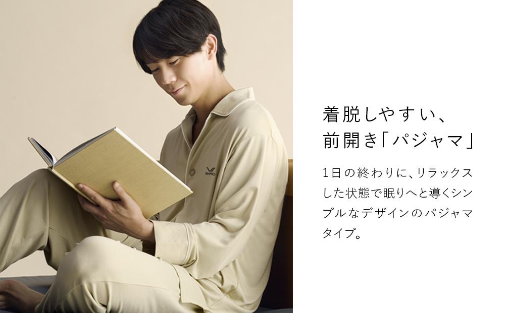 【ライトベージュMサイズ】SIXPAD Recovery Wear Sleep Top (pajamas)