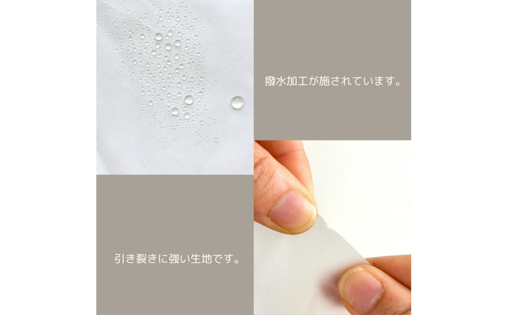 【白】雨の日にも！ポケット付き軽量ナイロンショルダーバッグ　サコッシュ　撥水ポシェット