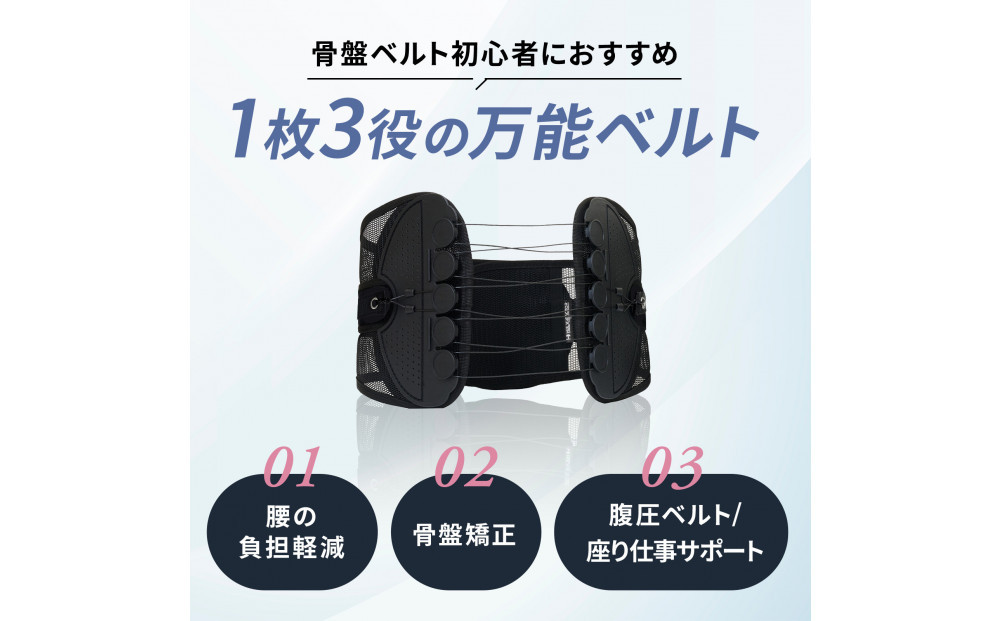 ハルクファクター 腰 サポーター ベルト Sサイズ (胴囲68～78cm) 腰痛ベルト 姿勢矯正 反り腰 猫背 薄型 軽量 腰用サポーター 骨盤矯正 コルセット ぎっくり腰 通気性 強力固定 洗濯可 男女兼用 