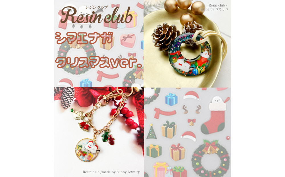 レジンクラブ レジンシート 5枚セット 【シマエナガ】両面タイプ シール