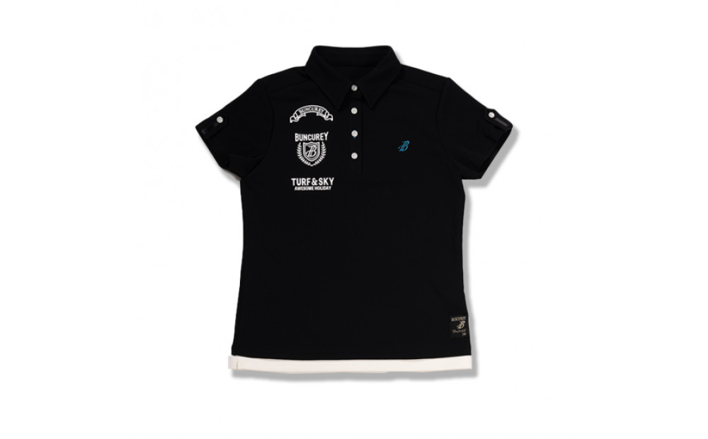 BUNCUREY　ゴルフウェア　半袖ポロシャツ（BL23SS-01-505）ブラック／サイズ0