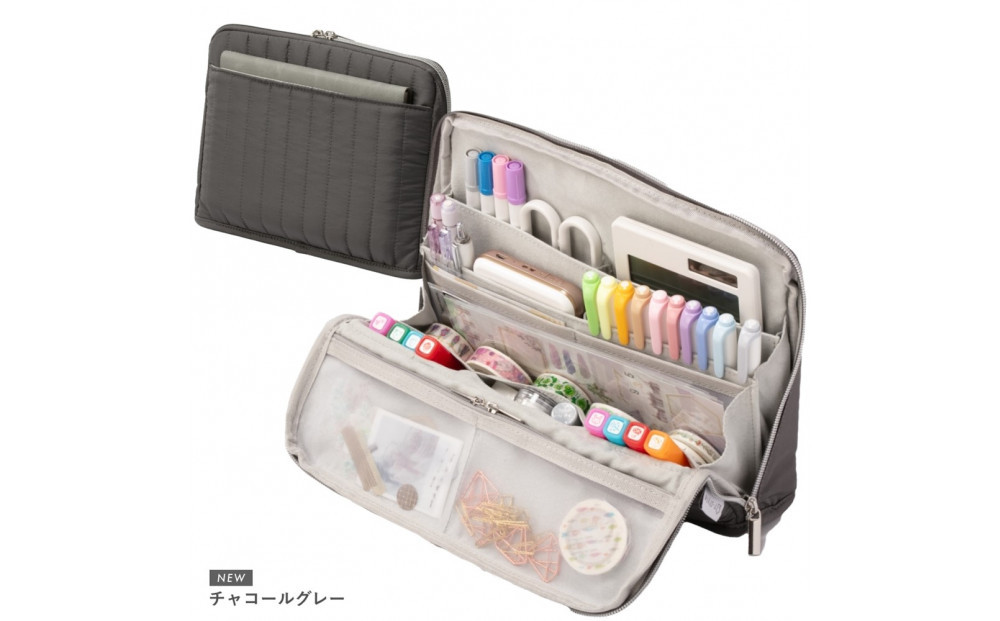 Y-Style 手帳が入るペンケース Lサイズ【チャコールグレー】