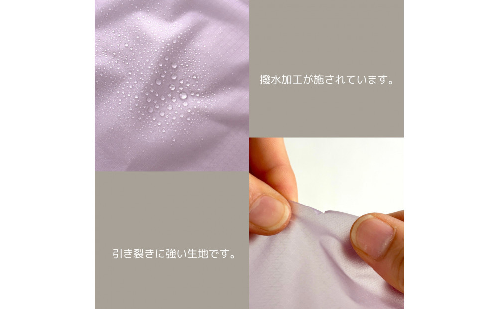 【L・5L・薄紫】 大きめナイロン巾着袋　スタッフバッグ　スタッフサック　バッグインバッグ　着替え袋