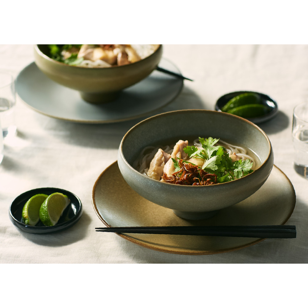 Tableware Deep Bowl Curveペアセット18cm 藍墨