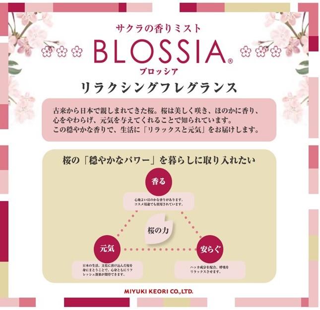 さくらの香りミスト『BLOSSIA』（フレグランススプレー）2本セット