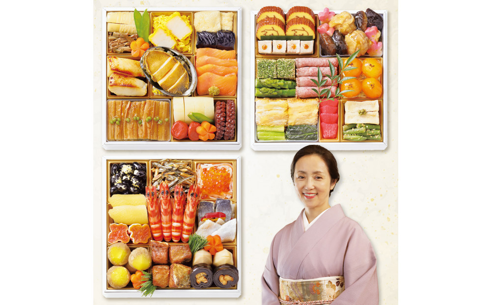 【12/30発送】【松坂屋名古屋店おすすめ！】大丸・松坂屋特別企画　大原千鶴監修　和風三段　口福おせち
