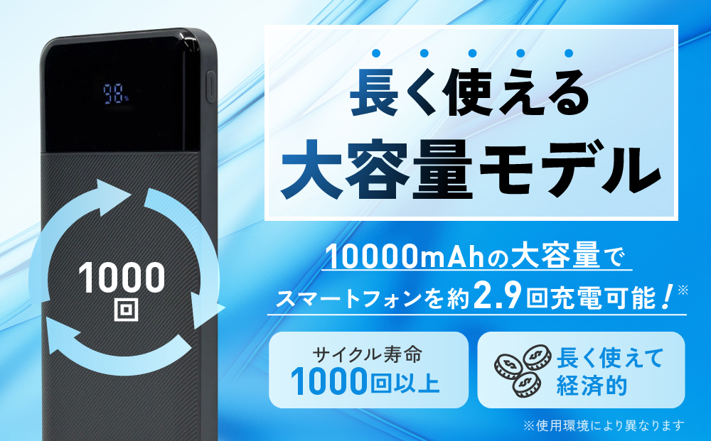 ããã¯ã€ããã©ã¹ã¿ããã 10000mAhãªã³é
žéãªããŠã ã¢ãã€ã«ããããªãŒ ïœ å
é»å𠿥éå
é» å€§å®¹é ã¹ãã 10000mAh iPhone iPad 3ããŒã ã¿ã€ãC ã¿ã€ãA USB Type-C Type-A é·å¯¿åœ ã³ã³ãã¯ã PSEèªèšŒæž äººæ° ãããã