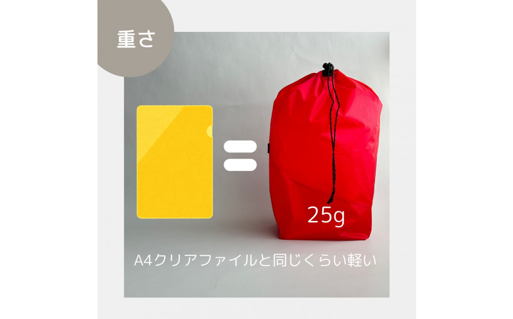 【L・5L・赤】 大きめナイロン巾着袋　スタッフバッグ　スタッフサック　バッグインバッグ　着替え袋