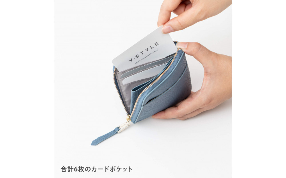 Y-STYLE 魔法の収納 薄型ミニウォレット【ブルー】