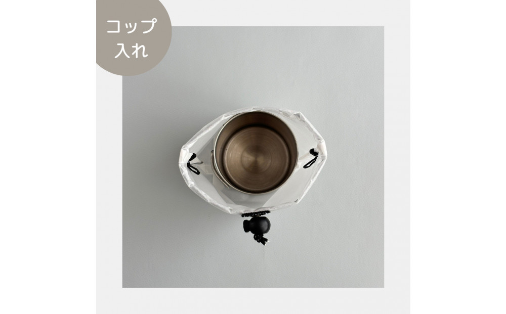 【XS 0.5L・白】　手のひらサイズの軽量ナイロン巾着袋
