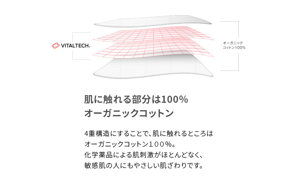 【男女兼用 Sサイズ ライトピンク】ReDリカバリーウェア スリープ オーガニックコットンパジャマ上下セット 部屋着 疲労回復 血行促進 一般医療機器 バイタルテック