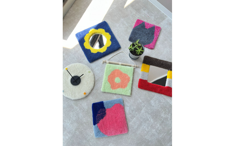 《選べるデザイン 30cm×30cm》タフティング体験【2時間コース】