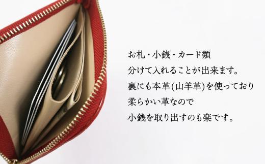 便利で可愛い薄型ウォレット【ZUCCOTTO】ピンクパイソン　最初から最後まで職人の100％手作り ミニ財布