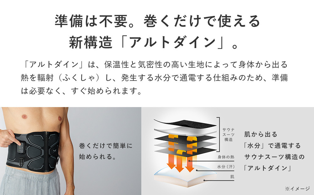 【Lサイズ / アッシュブルー】SIXPAD Core Belt 2 | シックスパッド コアベルト 2  EMS 体幹トレーニング 腹筋 引き締め 健康管理 人気 おすすめ フィットネス ダイエット 運動不足解消 筋力アップ トレーニング器具 健康グッズ 美容 健康家電 送料無料 名古屋市