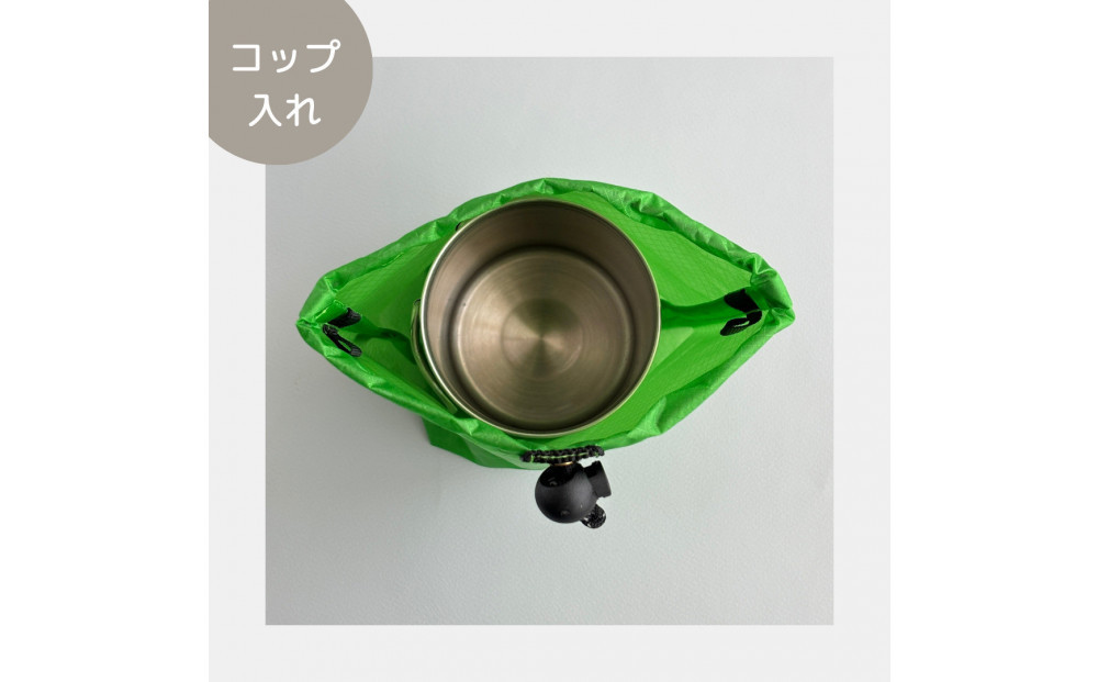 【XS 0.5L・緑】　手のひらサイズの軽量ナイロン巾着袋