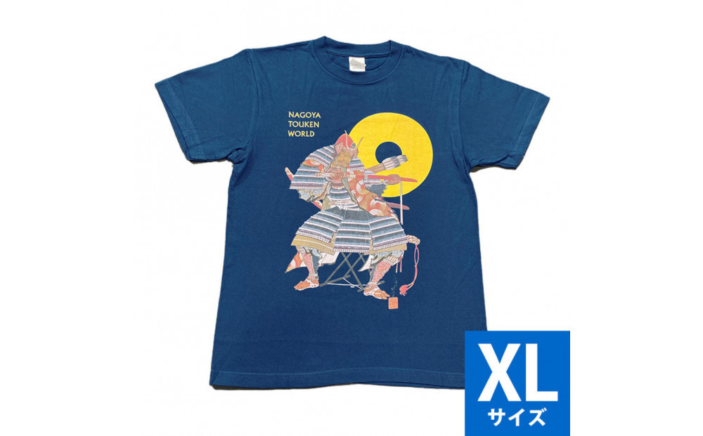 オリジナル【加藤清正Tシャツ】XLサイズ（ネイビー）／名古屋刀剣博物館