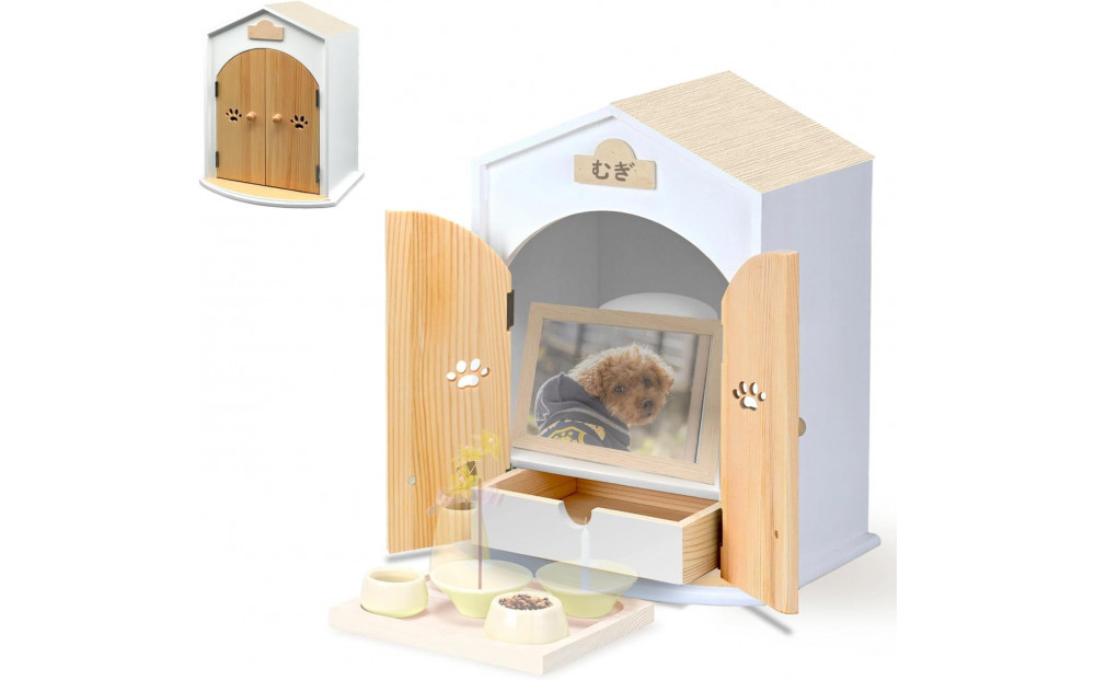 ペット用仏壇 AngelHouse天使のおうち型仏壇　ライトベージュ