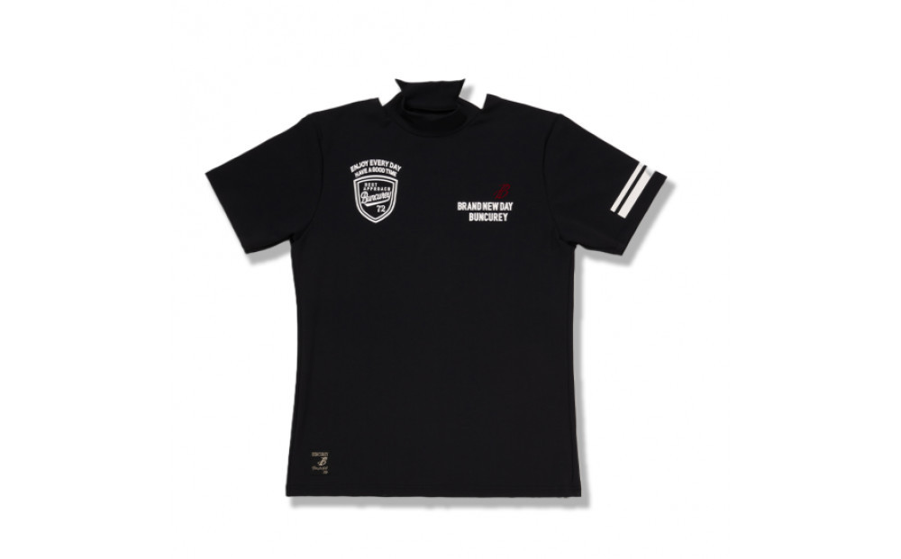 BUNCUREY　ゴルフウェア　半袖モックネック（BM23SS-02-044）ブラック／サイズ5