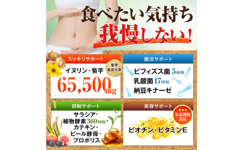 ハルクファクター イヌリン 65,500mg 水溶性 食物繊維 大容量 300粒 国内製造 カテキン 菊芋 ビフィズス菌 乳酸菌 酵素 サラシア ビタミン 全391種 サプリ 錠剤