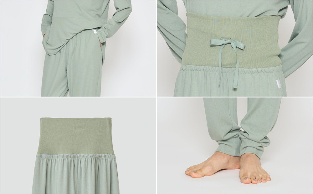 【グリーン 3Lサイズ】リファ バイタルテック モイストスムース ジョガーパンツ