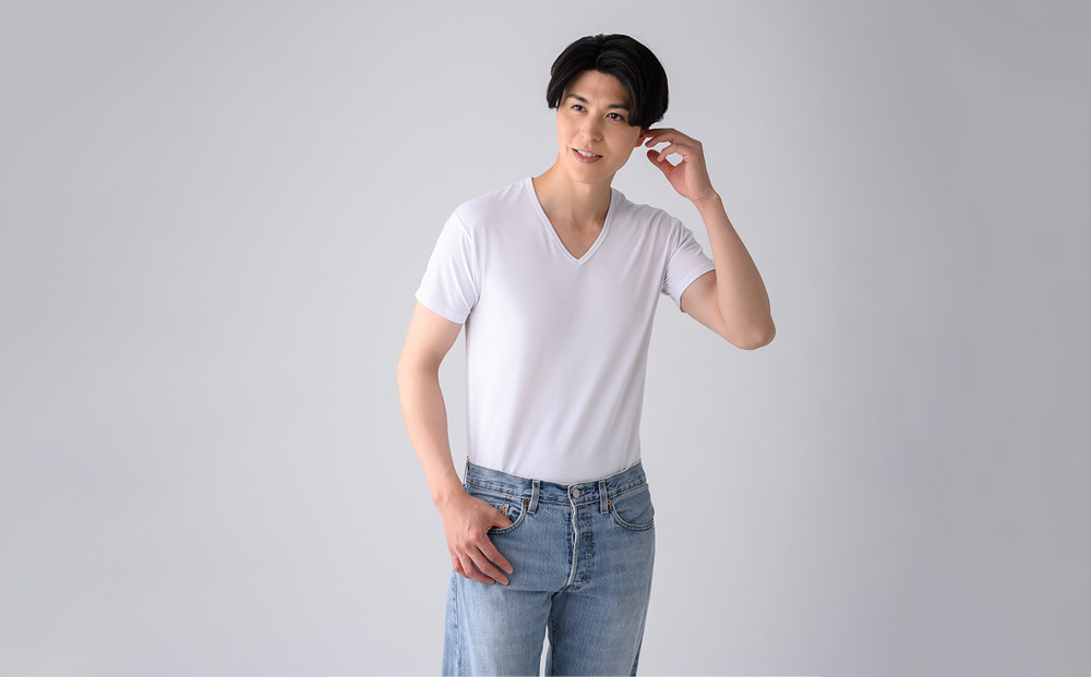 【男性用 LLサイズ ベージュ】ReDリカバリーウェア Vネックインナー半袖(COOL) 疲労回復 血行促進 一般医療機器 バイタルテック