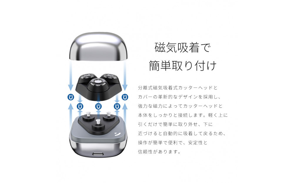 2025年新発売 髭剃り 電気シェーバー メンズ ＜ ベージュ＞ひげそり USB充電式 IPX7 防水防滴 コードレス 男性 深剃り 回転刃 3枚刃 コンパクト ポータブル Type-C タッチ制御 シェービング 高速モーター 静音作動 いつでも清潔 肌にやさしい 携帯便利 海外対応 1年間安心保証付き