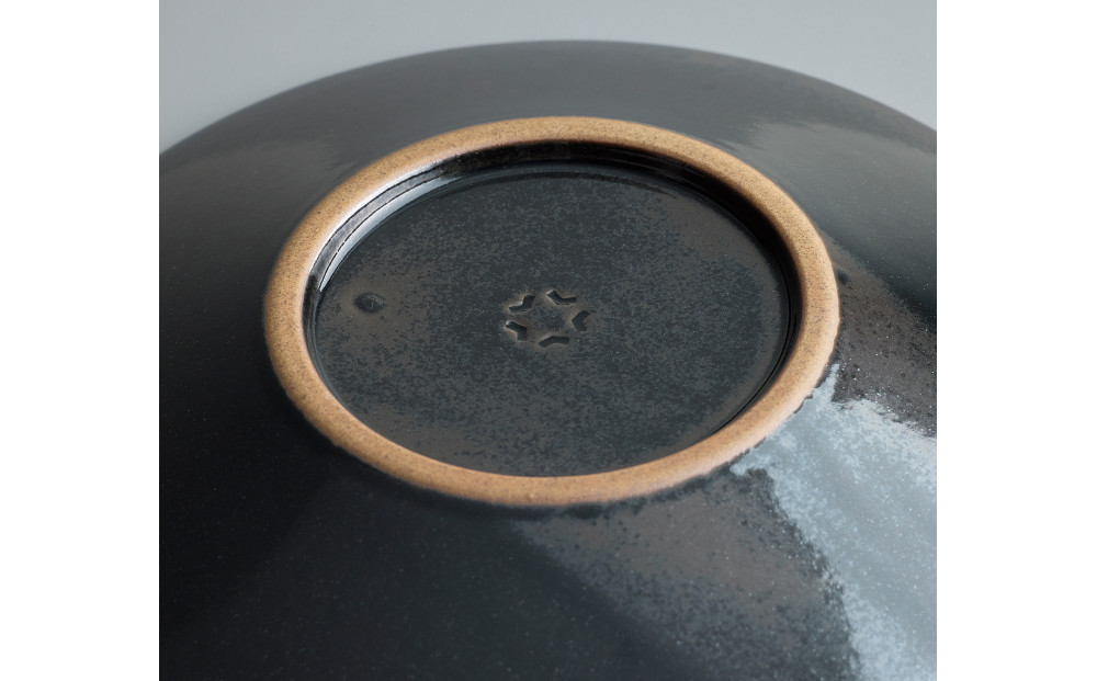 Tableware Shallow Bowl Rimペアセット18cm 藍墨