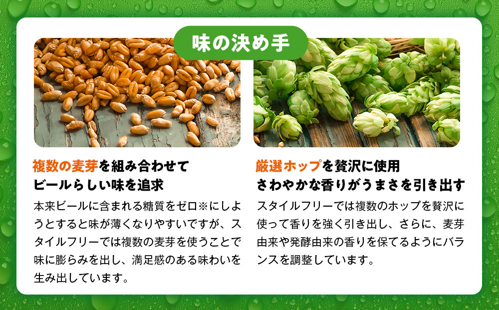 糖質ゼロ　アサヒ　スタイルフリー　生500ml缶　24本入　2ケース