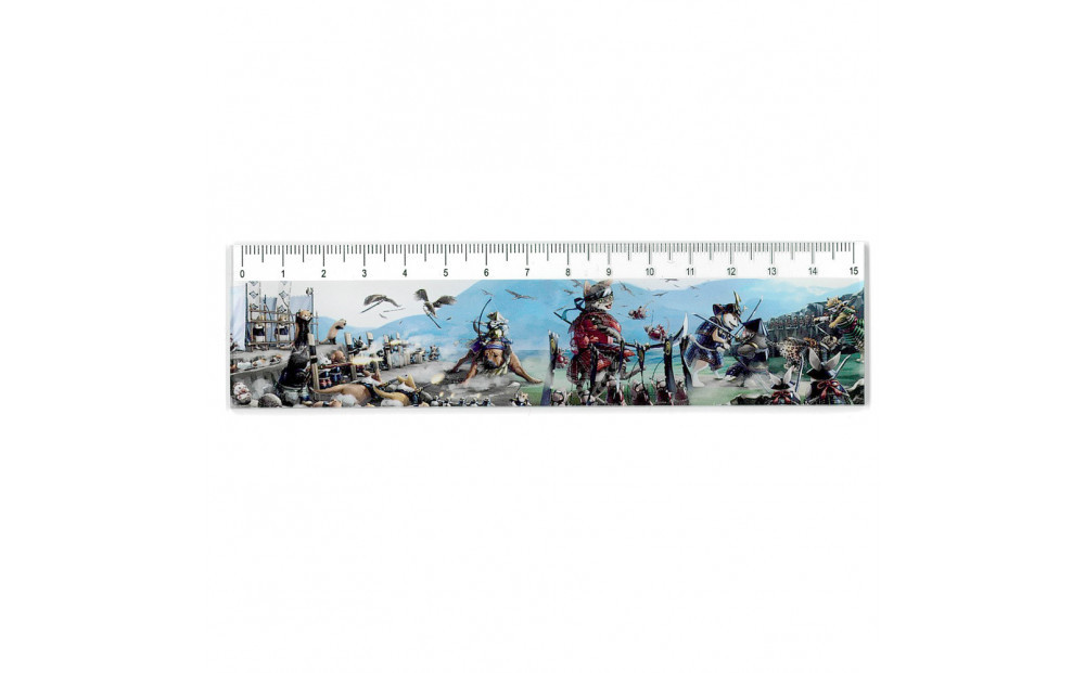 オリジナル【動物合戦絵巻アクリル定規】３本セット／名古屋刀剣博物館