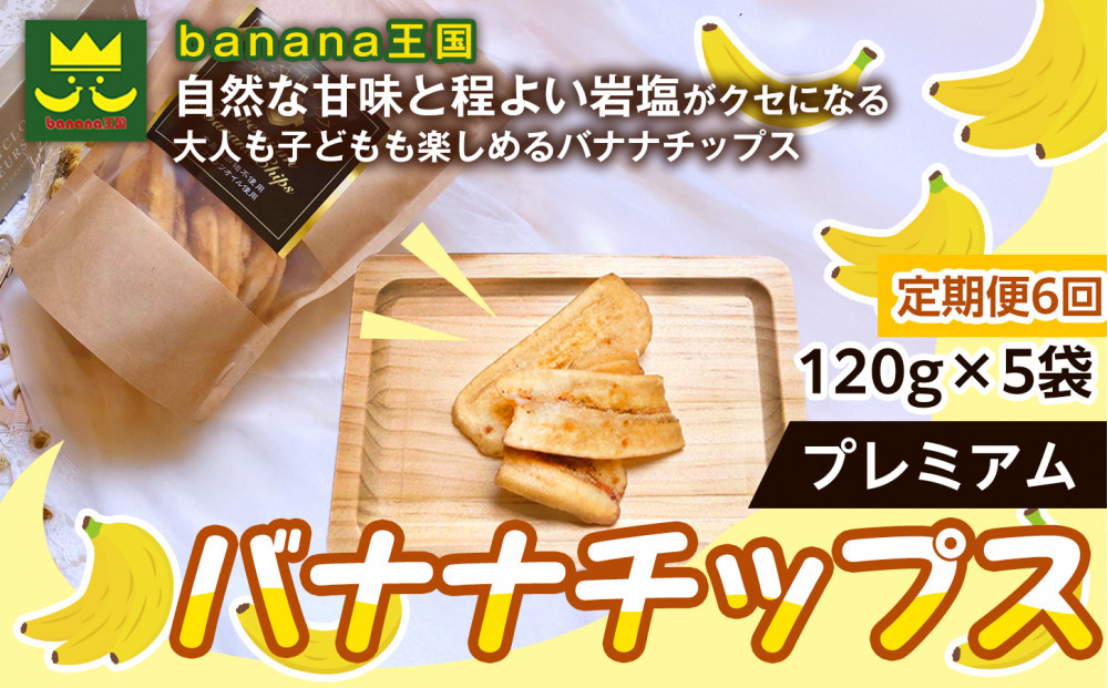 【定期便6ヶ月】【軽やかな食感の贅沢おやつ】プレミアムバナナチップス 120g 5袋 ｜ドライフルーツ おやつ スナック お菓子 軽食 スイーツ サクサク おつまみ ギフト プレゼント お配り 家庭用 子供 女性向け おしゃれ お取り寄せ 愛知県 名古屋市