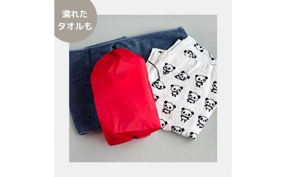 【L・5L・赤】 大きめナイロン巾着袋　スタッフバッグ　スタッフサック　バッグインバッグ　着替え袋