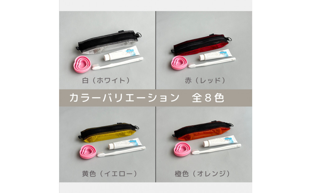 【水色】洗えて清潔！メッシュ×ナイロンのハブラシポーチ