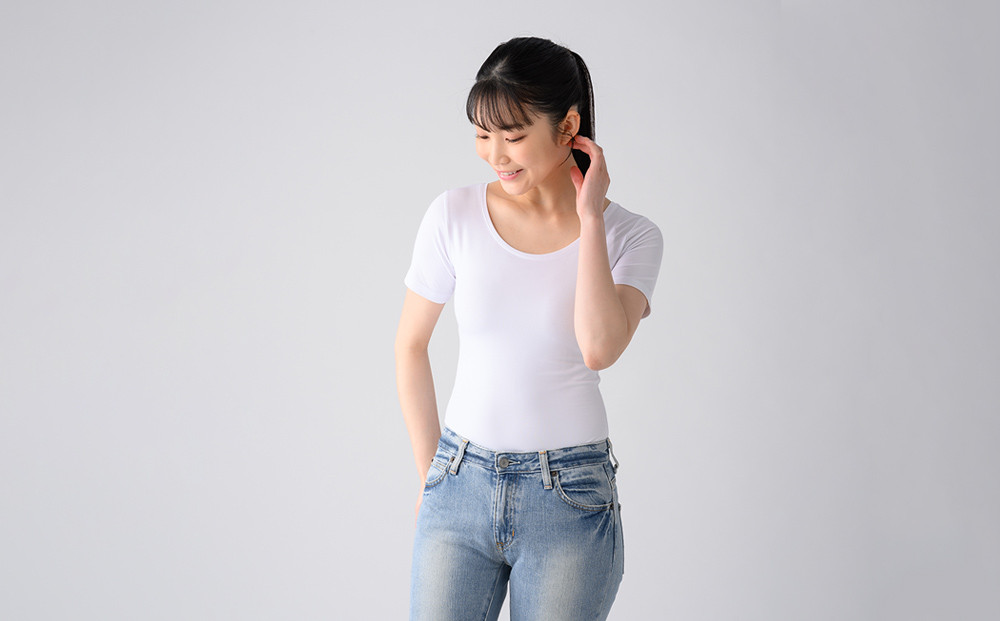 【女性用 LLサイズ ブラック】ReDリカバリーウェア Uネックインナー半袖(COOL) 疲労回復 血行促進 一般医療機器 バイタルテック