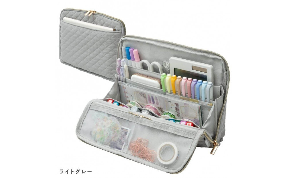 Y-Style 手帳が入るペンケース Lサイズ【ライトグレー】