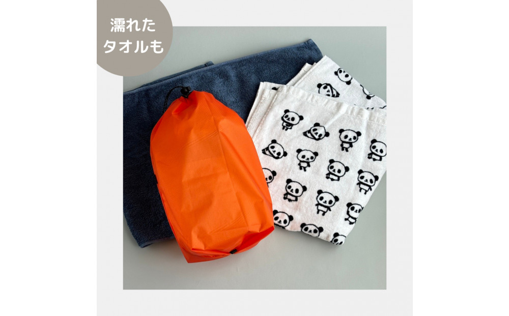 【L・5L・オレンジ】 大きめナイロン巾着袋　スタッフバッグ　スタッフサック　バッグインバッグ　着替え袋