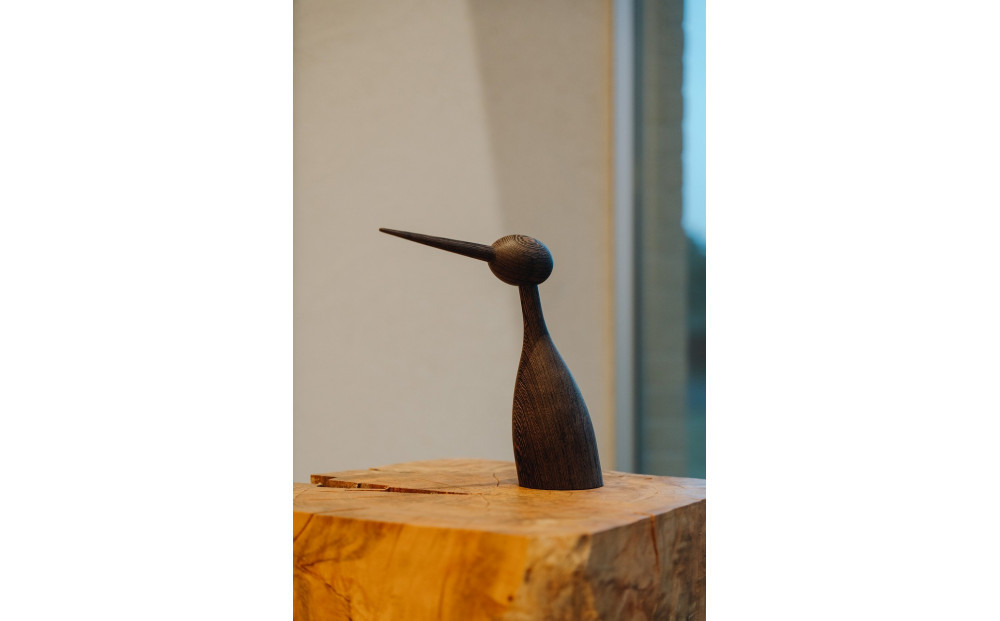 【Tagayasan（タガヤサン）：こげ茶】【銘木再生】幸運を運ぶ木製オブジェliving_bird 鶴